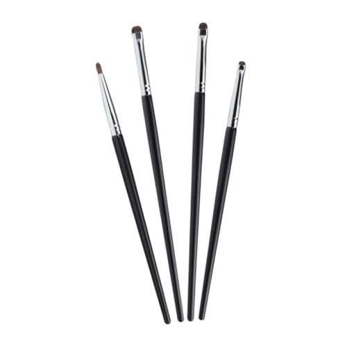 VALICLUD 4 Stück Lidschattenbürstenkit Make -up -Bürsten Augenpinsel für Make-up Make-up-Augenpinsel Make-up Pinsel Eyelinerpinsel fein abgewinkelt Eyeliner-Make-up-Pinsel Holzgriff Schwarz von VALICLUD