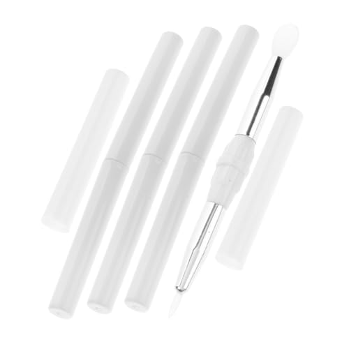 VALICLUD 4 Stück Lippenpinsel aus Silikon Bürsten Lidschatten Mischen Dual Lippenglasurpinsel Pinseltasche silikonpinsel make-up Concealer Pinsel Make-up Pinsel Kieselgel von VALICLUD