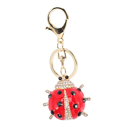 VALICLUD 4 Stück Marienkäfer Schlüsselanhänger Colgantes para de Mujer Schlüsselanhänger-Charm Pocket Clip bescherung Weihnachten Schlüsselanhänger-Zubehör Strass-Schlüsselanhänger rot von VALICLUD