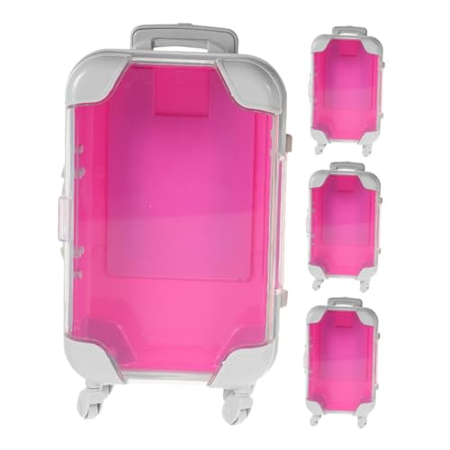 VALICLUD 4 Stück Mini Kosmetik Koffer Tragbarer Make up Organizer für Falsche Wimpern und Kosmetik Kompakter Reise Trolley Praktischer Make up Halter für Unterwegs und Alltag von VALICLUD