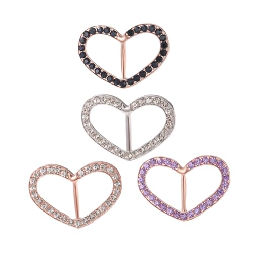 VALICLUD 4 Stück Multifunktionale T verschlüsse aus Legierungsmetall Vielseitige Halter für Damen schals T shirt clips Modische Befestigung für Hemden Schals Oversize Zufällige Farbe von VALICLUD