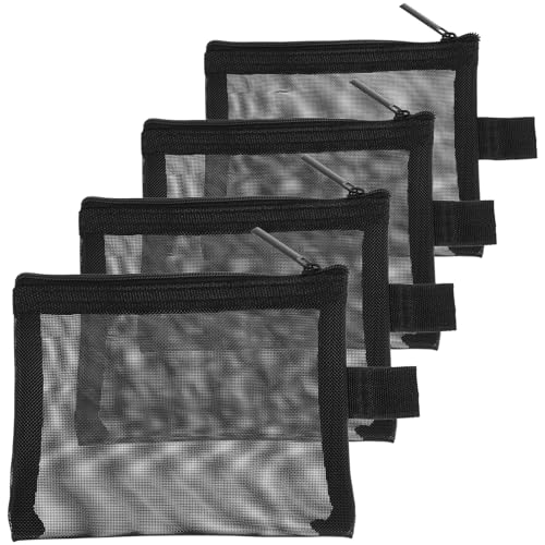 VALICLUD 4 Stück Netztaschen Für Kosmetik Kleine Tragetaschen Für Lippenstifte Und Make up Transparentes Design Für Reisen Und Ordnung Praktische Aufbewahrungstaschen Für Damen TSA von VALICLUD