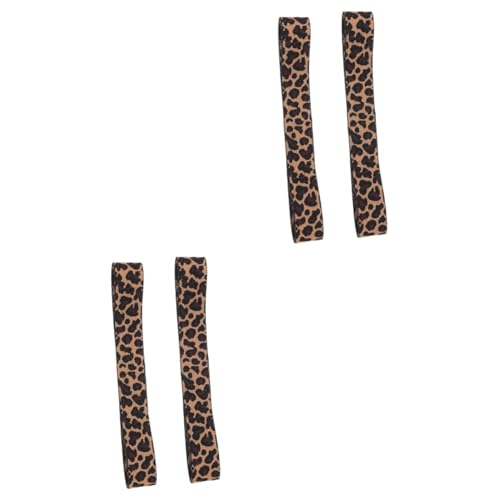 VALICLUD 4 Stück Perücke Fransen Perückenkappe Netz Perückenbänder kein Schlupf elastische haargummi elastisches haarband Stirnband Perücke Netzband verstellbare Gummibänder Nylon Leopard von VALICLUD