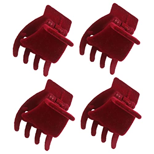 VALICLUD 4stücke Kleine Krallen-haarspangen Velours Haarklammern Für Frauen Rutschfeste Kieferklemme Mit Einzigartigem Design Für Dünnes Und Mitteldickes Haar Haar-accessoire Für von VALICLUD