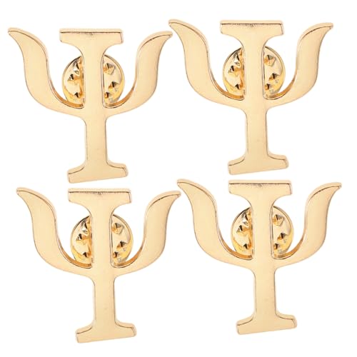 VALICLUD 4 Stück Psychologie Broschen Griechisches Symbol Anstecknadeln Legierung Dekorative Pins für Kleidung Taschen Stilvolle Elegante Abzeichen für Psychotherapeuten von VALICLUD