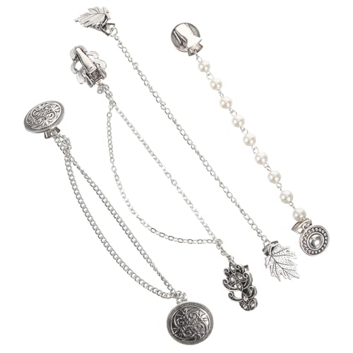 VALICLUD 4 Stück Retro Sweater Clips aus Langlebiger Legierung Cardigan Ketten Clips mit Verschiedenen Vintage Designs Vielseitig für Pullover Blusen Kleider Geeignet für Damen und von VALICLUD