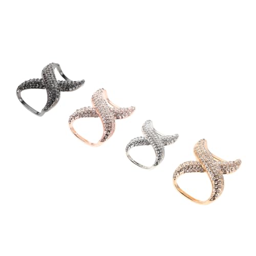 VALICLUD 4 Stück Schalhalter-clips: Kreative Schleife Mit Strasssteinen – Stilvolle Schalschnalle Für Damen – Für Schals, Tücher Und Gürtel von VALICLUD