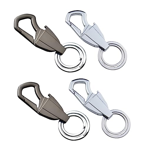 VALICLUD 4stücke Multifunktionale Autoschlüsselanhänger Silbern Dunkelgrau Strapazierfähiger Schlüsselring Mit Hochwertiger Verarbeitung Zubehör Für Männer Und Frauen von VALICLUD