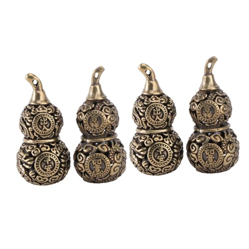 VALICLUD 4stücke Kürbisförmiger Anhänger Aus Messing Schlüsselanhänger Dekorative Messingwaren Glücksbringer Für Schlüsselbund Und Taschendekoration von VALICLUD