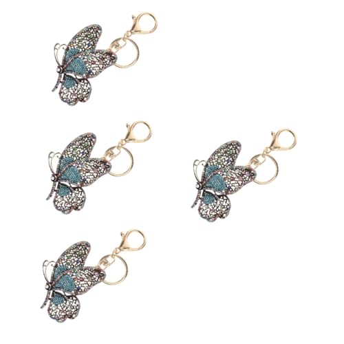 VALICLUD 4 Stück Schmetterling Schlüsselanhänger Klare BH-träger Unsichtbar Tasche Schlüsselanhänger Strass-Schmetterlinge Schlüsselanhänger Schmetterlinge Als Schlüsselanhänger von VALICLUD