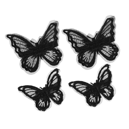 VALICLUD 4stücke Schmetterlingshaarspange Aus Spitze Mesh-haarnadeln Für Frauen Geburtstag-haaraccessoires Hochzeitsfeier-haarschmuck Tier-haarspangen von VALICLUD