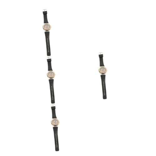 VALICLUD 4stücke Damen Analog Armbanduhr Mit Silikonarmband Modische Quarzuhr Mit Einzigartigem Schmetterlings-Muster Für Freizeit Geschäft Und Besondere Anlässe Bequem Und Anpassbar von VALICLUD