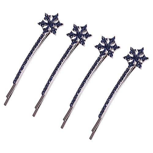 VALICLUD 4 Stück Schneeflocken Haarspangen Teiliges Haarclips Festlich Elegant Haarschmuck für Damen Weihnachten Hochzeit Party Alltagsgebrauch von VALICLUD