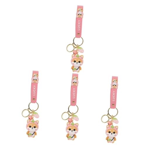 VALICLUD 4stücke Schlüsselanhänger Shiba Inu Niedlicher Hundedesign Schlüsselring Tragbarer Für Taschen Und Rucksäcke Süßer Begleiter Für Jeden Anlass Als Für Tierliebhaber von VALICLUD