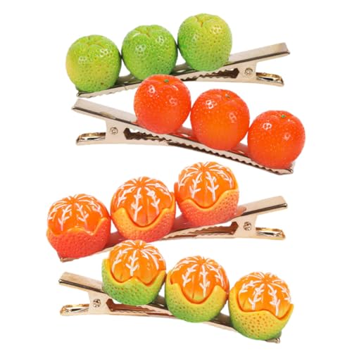 VALICLUD 4 Stück Simulierte orangefarbene Haarnadelkurve Haarklammern orangefarbenes Zubehör Seite Haarspange UPS schälen haarschmuck Clips für Haare Haarspangen für Mädchen Harz von VALICLUD