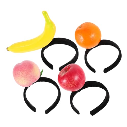 VALICLUD 4stücke Orangen Stirnband Mit Frucht-design Tropisches Partyzubehör Für Kostüme Kopfbedeckung Für Luau-feiern Frucht-stirnbänder Für Frauen von VALICLUD