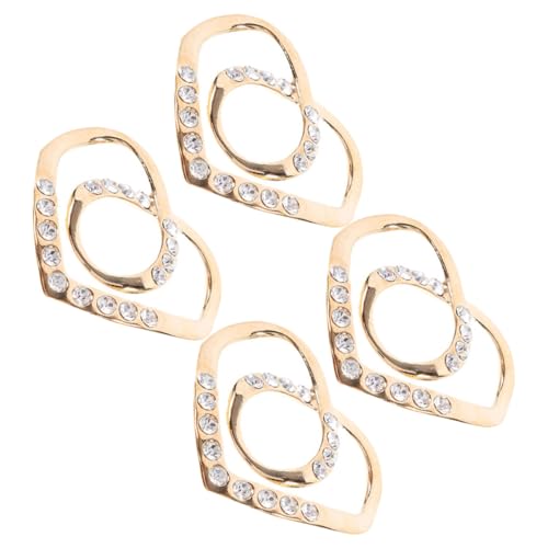 VALICLUD 4 Stück Sommerliche Schalschnallen aus Zinklegierung Antirutschender T shirt Oberteil hemdknotenverschluss Dekorative Robuste Halstuch clips mit Funkelnden Strasssteinen für Damen von VALICLUD