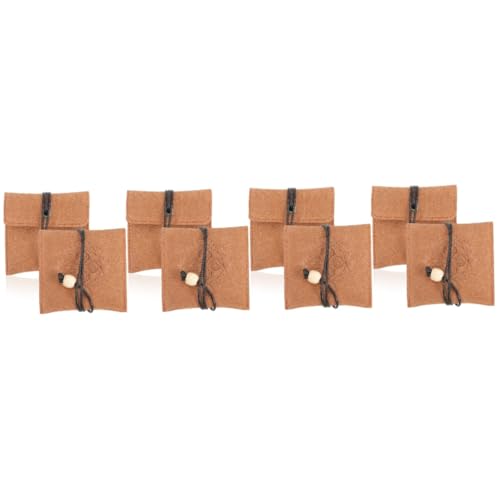 VALICLUD 4 Stück Spielzeugtasche Aus Rindsleder Klampe Schmuck Partytaschen Favorisieren Beutel Umhängetasche Für Damen Klarer Make -up -tasche Geldbörsen Kosmetiktasche Coffee von VALICLUD