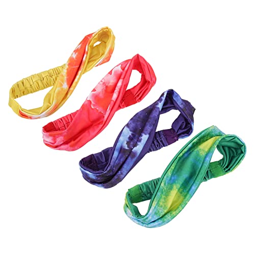 VALICLUD 4stücke Elastische Sport-stirnbänder Für Damen Und Herren Rutschfeste Schweißabsorbierende Haarbänder Bunten Farben Für Yoga Laufen Fitness Und Weitere Aktivitäten von VALICLUD
