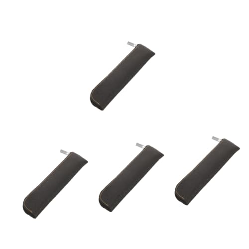VALICLUD 4 Stück -Stiftspeicherbeutel schützend klein Multifunktional Stiftbeutel Stifthülsen Aufbewahrungstaschen für Stifte Tasche für -Pens Stifttasche Leder Schwarz von VALICLUD