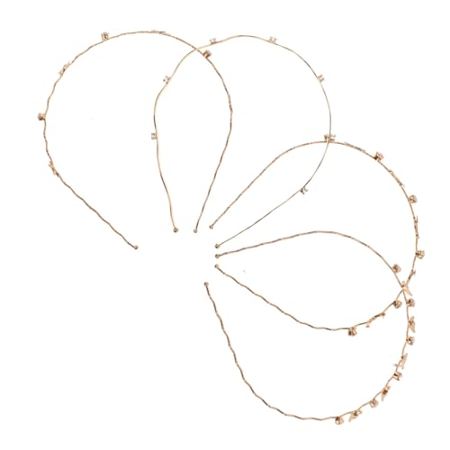 VALICLUD 4stücke Strass-brautstirnband Metallwellen Krone Kopfbedeckung Kopfstück Metalldraht Stirnband Für Damen Im Metall Stirnband Stirnbänder Für Damen Haarband Für Männer von VALICLUD