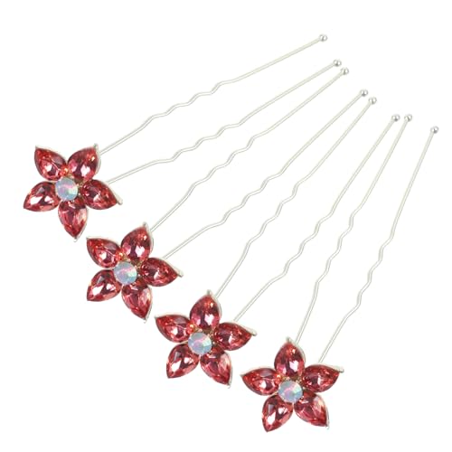 VALICLUD 4stücke Haargabeln Mit Strass Für Hochzeiten Brautschmuck Haarnadeln Aus Blumen-haarknotengabeln Für Frauen Und Mädchen von VALICLUD