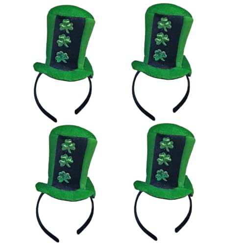 VALICLUD 4 Pcs St. Patricks Day Zubehör Kleeblatt Hut Festival Dekorationen Haar Hoop Für Feier von VALICLUD