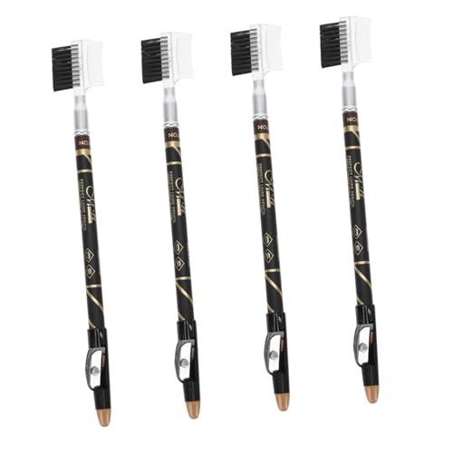 VALICLUD 4 Stück Teiliges Augenbrauenstifte für Frauen Langlebige Präzise Härchenzeichnung Wasserfest mit Integriertem Augenbrauenpinsel Stilvolles Design für Home Salon und Reisen von VALICLUD