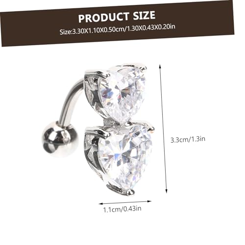VALICLUD 4 Stück Teiliges Bauchnabelpiercing aus Edelstahl mit Funkelnden Zirkonia Langlebig und Hautfreundlich Glänzender Nabelschmuck für Damen Geeignet für Urlaub Strand und Sommermode von VALICLUD
