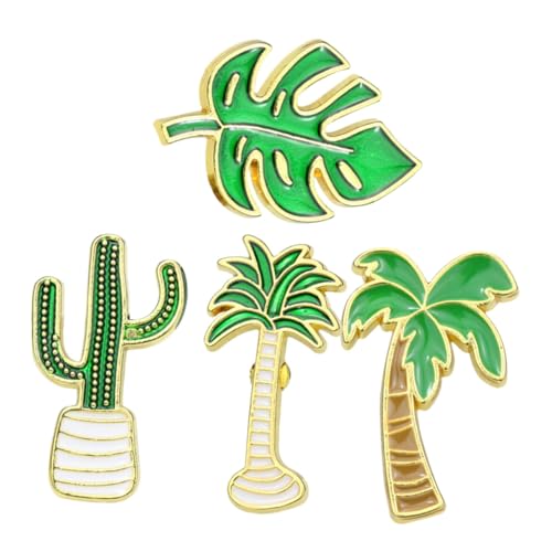 VALICLUD 4 Stück Teiliges Cartoon Baumblatt Broschen aus Hochwertiger Legierung Leichte Anstecknadeln für Kleidung und Taschen Eleganter Schmuck für Partys und Festliche Anlässe von VALICLUD
