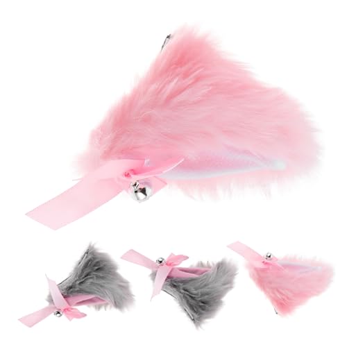 VALICLUD 4 Stück Teiliges Cat-ears Haarclip Glocke und Leichte Bequeme Cosplay Haarklammern für Halloween Weihnachten Partys und Alltagsstyling Tierische Ohren Haarspangen von VALICLUD