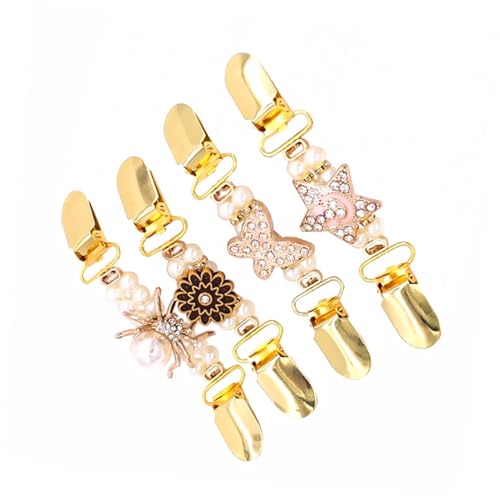 VALICLUD 4stücke Strickjacken-kleiderklammern Aus Leichten Materialien Für Pullover Schals Und Kleidung Modische Entenschnabel-festziehklammern von VALICLUD