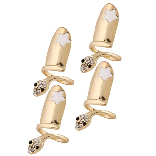 VALICLUD 4stücke Schlangen Nagelringe Fingernägel Spitzenringe Nagelschmuck Für Damen von VALICLUD