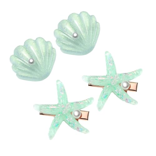 VALICLUD 4 Stück Teiliges Haarschmuck Meerestier Haarnadeln mit Seestern und Plastikfrei Rutschfest Modisch für Damen und Mädchen Eleganter Perlenbesatz Schonend zum Haar von VALICLUD