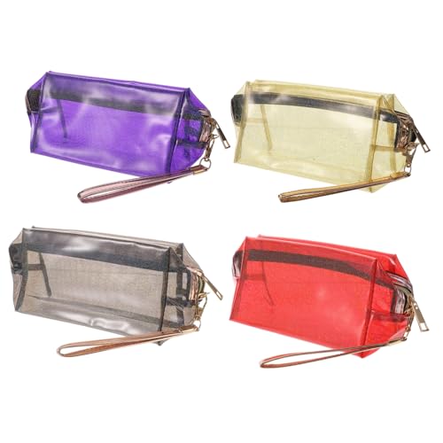 VALICLUD 4stücke Holografische Schminktasche Irisierende Kosmetik Organizer Reise-kulturtasche Aufbewahrungstasche Mit Transparentem Für Make-up Und Kleine Gegenstände von VALICLUD