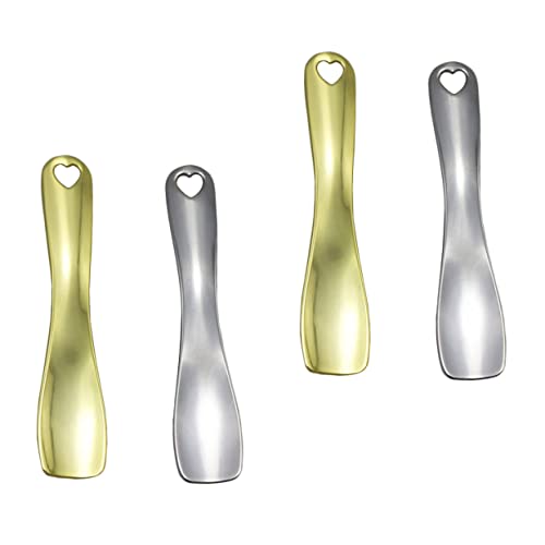 VALICLUD 4 Stücke Augencreme Löffel aus Zinklegierung Löffel Make Up Werkzeug Tragbar für Salon und Zuhause Langlebig und Leicht zu Reinigen von VALICLUD