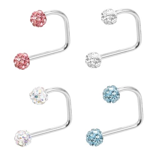 VALICLUD 4 Stück Teiliges Lip Rings Metall Lippenring Piercing Schmuck Damen Farbenfrohe Form Sicherer Langlebiger Körperschmuck Modisch und Komfortabel für Täglichen Gebrauch von VALICLUD