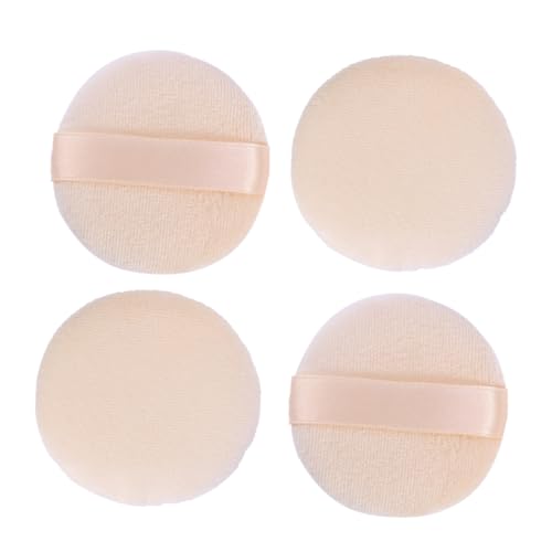 VALICLUD 4 Stück Teiliges Make up Puderquasten Weiche Gesichtsschwämme mit Rayonband Waschbar und Sanft zur Haut für Foundation und Lockerer Puder für Profi Privatgebrauch von VALICLUD