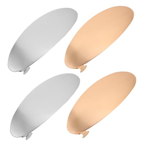 VALICLUD 4 Stück Teiliges Metall Haarspangen Design Französische Haarklammern für Damen Mädchen Form Beständig und Komfortabel für Alltag und Festliche Anlässe in Gold und Silber von VALICLUD