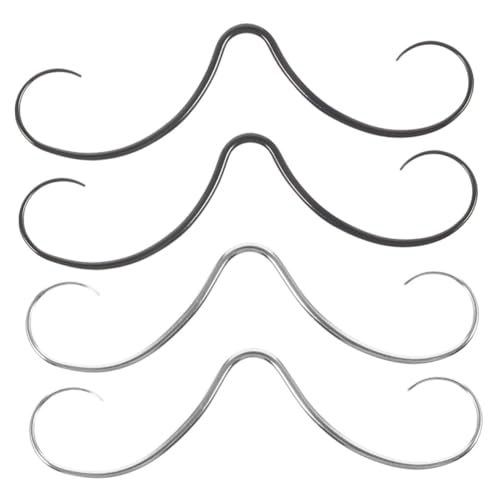 VALICLUD 4 Stück Teiliges Mustache Septum Nasenpiercing aus Verstellbare Unisex Nasenringe mit Einzigartigem Schnurrbart Design Leichter und Langlebiger Modeschmuck für Damen und Herren von VALICLUD