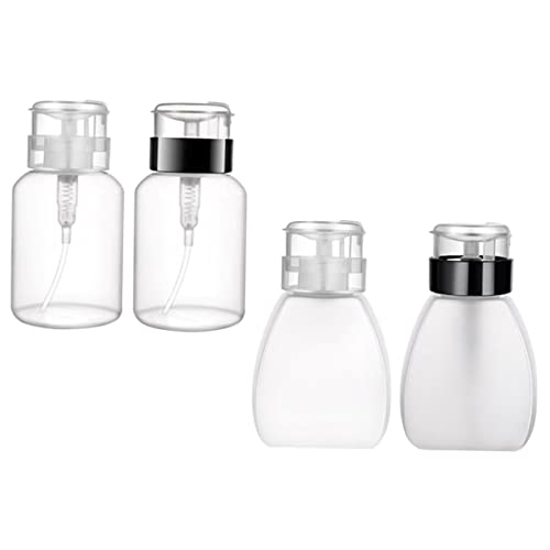 VALICLUD 4 Stück Teiliges Nachfüllbare Plastik pressflaschen Transparent und Schwarz Auslaufsicher Große Öffnung für Nagellackentferner Make up entferner Reise toilettenartikel VALICLUD 4 Stück Teiliges Nachfüllbare Plastik pressflaschen Transparent und Schwarz Auslaufsicher Große Öffnung für Nagellackentferner Make up entferner Reise toilettenartikel von VALICLUD