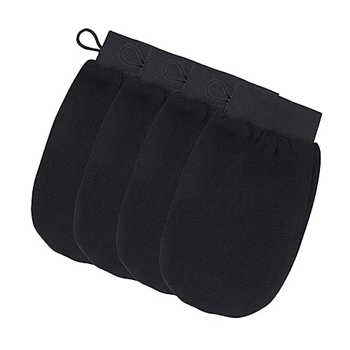 VALICLUD 4 Stück Teiliges Peeling Badehandschuhe Exfolierende Duschhandschuhe für Sanfte Hautpflege Doppelseitiges Design für Männer für Glattes Hautgefühl von VALICLUD