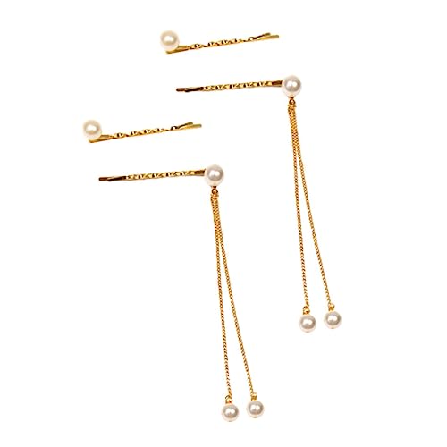 VALICLUD 4 Stück Teiliges Perlen Haarclip mit Quasten Haarnadeln aus Legierung Modischer Haarschmuck für Frauen Geeignet für Hochzeit Party und Festliche Anlässe von VALICLUD