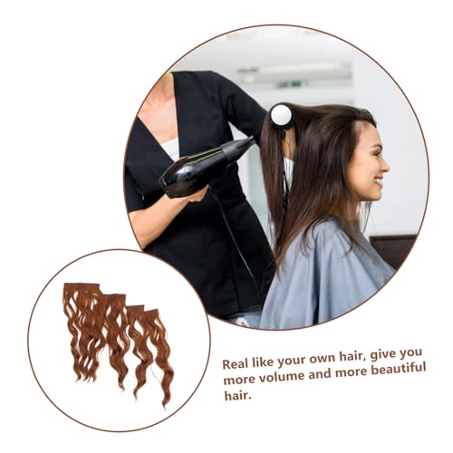 VALICLUD 4 Stück Teiliges Synthetische Clip in Haarverlängerungen Wellenstruktur Voluminös Natürlich Wirkend Angenehm zu Tragen Modischer Haarschmuck für Damen Vielseitig Kombinierbar von VALICLUD
