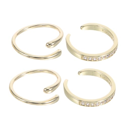 VALICLUD 4 Stück Teiliges Verstellbares Fußring-set für Frauen Offener Zehenring mit Glatter Oberfläche Leichter Farbbeständiger Schmuck für Sommer Strand und Urlaub Komfortabel und Einfach von VALICLUD
