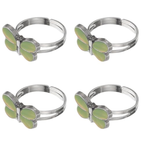 VALICLUD 4 Stück Temperatursensorring Für Anhänger Perlen-kit Ringe Makramee Handschmuck Armbänder Plissierte Dekoration Goldene Creolen Sonnenblumen-armbänder Sieb Bot Zinklegierung von VALICLUD