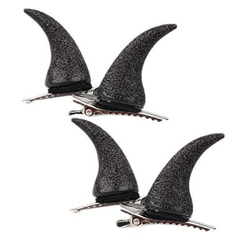 VALICLUD 4 Stück Teufelshorn Haarclips Glitzernde Halloween Haarschmuck für Damen Cosplay Requisiten für Kostümpartys und Themenveranstaltungen Einfach Anzubringen Schont das Haar von VALICLUD