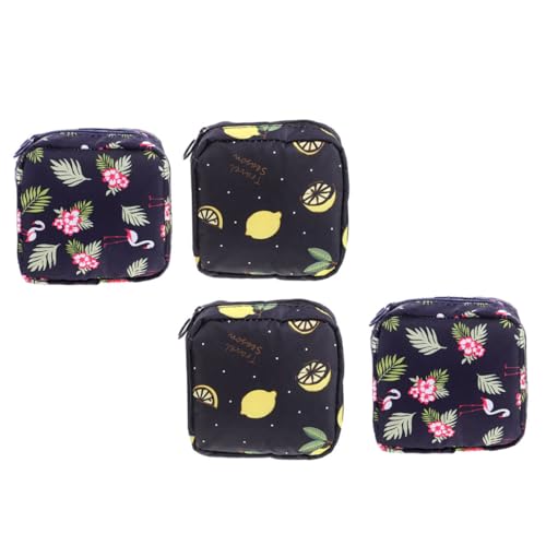 VALICLUD 4 Stück Tragbare Damenbinden Aufbewahrungstaschen aus Robustem Canvas Langlebig und Leicht Hygienische Perioden Organizer für Reisen Schule und Büro von VALICLUD