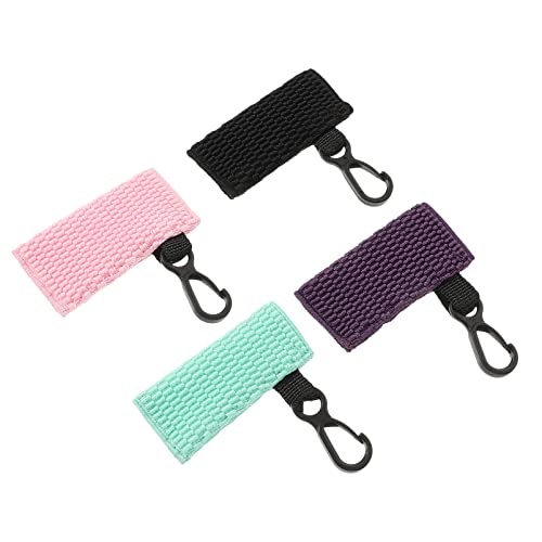 VALICLUD 4stücke Dekorative Lippenstift-schlüsselanhänger Praktische Lippenstift-Halter Für Unterwegs Schützende Lippenbalsam-Taschen Schwarz Himmelblau Und von VALICLUD