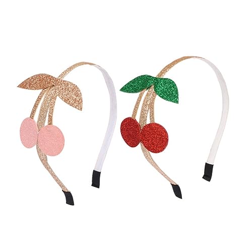 VALICLUD 4stücke Kirsch-party-kopfschmuck Party-haarreif Party-kopfbedeckung Junge Mädchen-haarreif Kirschhaar Aus Hochwertigem Material Leicht Mit Schleife Für Partys Cosplay Und Performan von VALICLUD